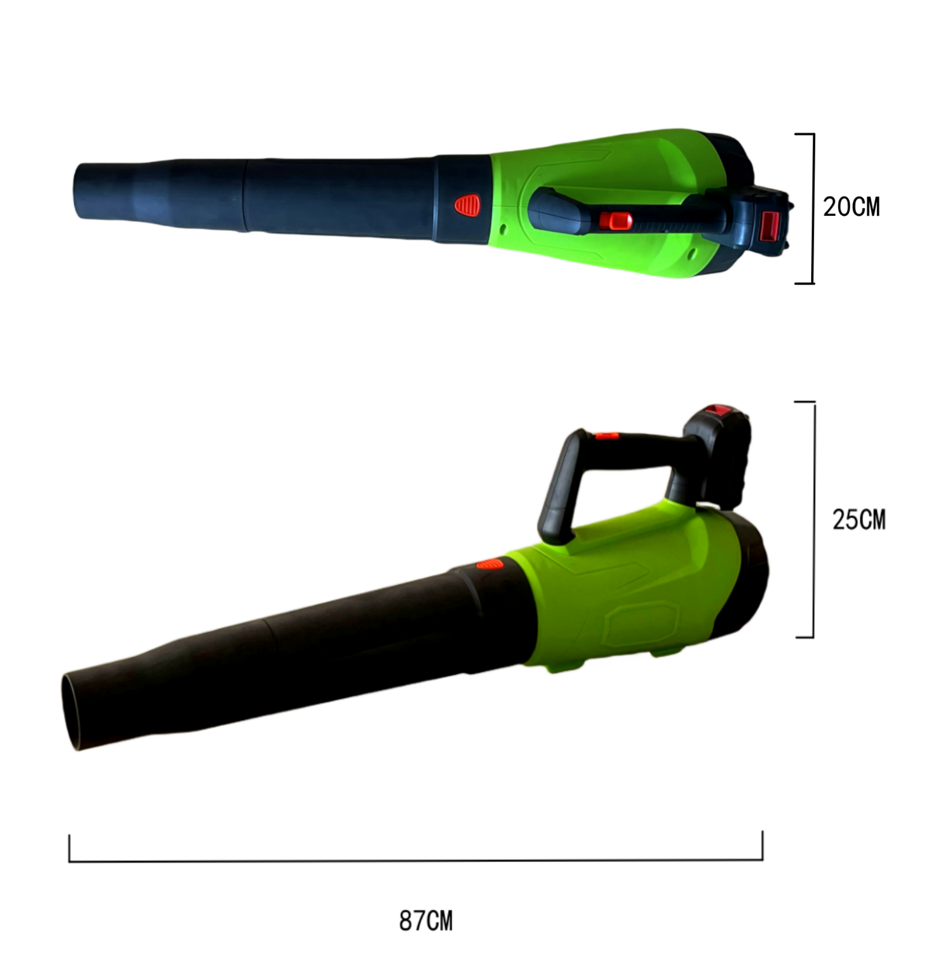 BLZ1901 Soffiatore per foglie a batteria da 20 V, velocità regolabile, con batteria e caricabatterie